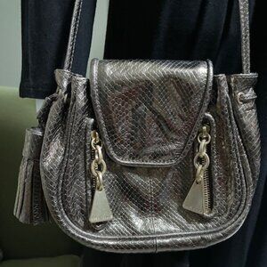 See by Chloe NWOT Metal Gray Leather Crossbody